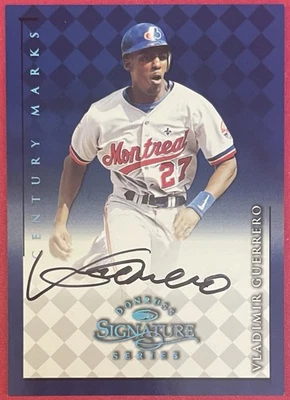 Autógrafo Vladimir Guerrero 1998 Donruss Signature Century/100 #D 089/100 exposiciones Foto 1 de 2