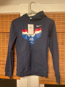 New Nike Youth Boys Blue Large USA Team USA Wrestling Pullover Hoodie  - Picture 1 of 2
