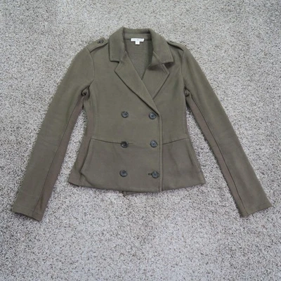 Chaqueta James Perse Mujer 1 Pequeña Marrón Doble Pecho Tejido Blazer Chaquetón Foto 1 de 4