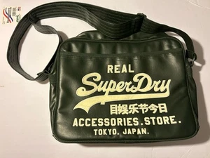 Superdry Polyester Moss Green and Winter White Messenger Bag (U91003CN) - Picture 1 of 13
