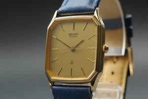 Orologio Uomo Seiko Chariot 6431-5150 Quarzo Oro Tank 1993 [Exc+5] Vintage GIAPPONE - Foto 1 di 10