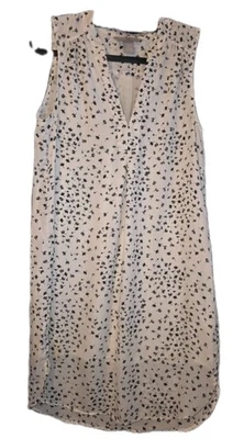 Vestido floral blanco y negro sin mangas H&M talla 4 hasta la rodilla  Foto 1 de 4