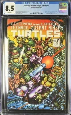 Teenage Mutant Ninja Turtles #7 CGC 8.5 WHITE PAGES - PERFECT FOR PRESSING - Image 1 of 2