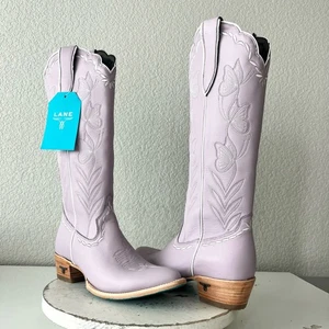 Botas de Vaquero Lane SWEET MEMORY Hasta la Rodilla Mujer 9 Púrpura Vaquera Western Alto - Imagen 1 de 11