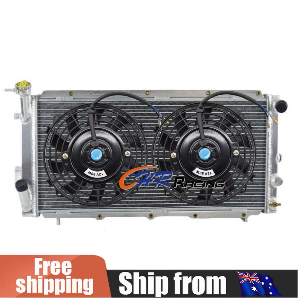 Radiador de aluminio para Subaru Leone Loyale EA81 EA82 1,8 L + manual ventilador 1985-1994 Foto 1 de 4