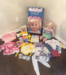 Vintage 1986 Talking Cricket Doll With Book, Tapes, Outfits And Accessories - Picture 1 of 10