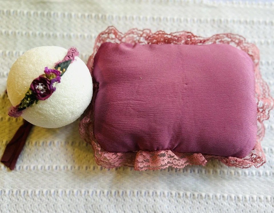 Newborn Photo Prop Pillow And Headband - Image 1 of 1