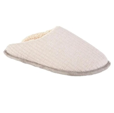 NUEVO Isotoner Mujer Imitación Sherpa Forrado Zapatillas Acanalado Zueco Talla Med 7.5-8 Foto 1 de 4