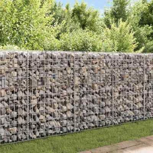 Gabion Wall Galvanised Steel 450x30x100cm Raised Garden Beds Stone Cage vidaXL - Picture 1 of 5