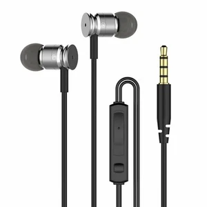 Schwarz kabelgebunden In-Ear Sport Ohrhörer Kopfhörer Bass Stereo mit Mikrofon und Fernbedienung - Bild 1 von 1