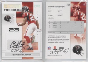 2007 Playoff NFL Playoffs Silver Signatures /25 Chris Houston Rookie Auto RC