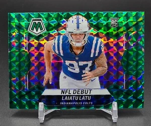2024 Panini Mosaic Laiatu Latu RC Colts Green Mosaic #290 NFL Debut SP NM-MT - Picture 1 of 2