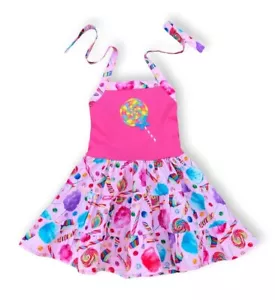 Candyland Lollipop Twirl Dress | Candyland Lollipop Birthday Girl Twirl Dress - Picture 1 of 1
