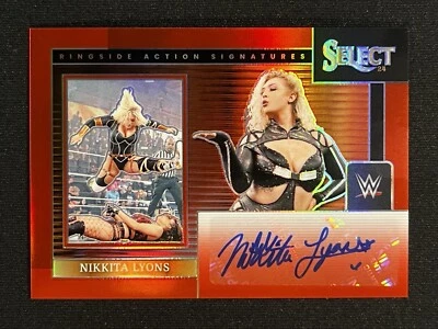 2024 Panini Select WWE #RA-NKL Nikkita Lyons Ringside Action Signatures #62/99! - Image 1 of 2