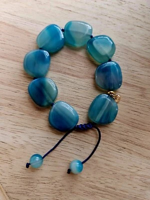 Pulsera ajustable con cordón Lola Rose azul verdoso  Foto 1 de 2