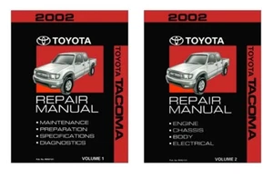 2002 Toyota Tacoma Shop Service Repair Manual Book Engine Drivetrain OEM - Picture 1 of 8