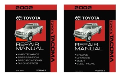 2002 Toyota Tacoma Shop Service Repair Manual Book Engine Drivetrain OEM - Image 1 of 4