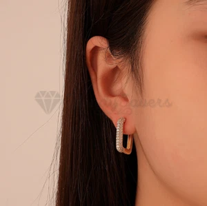 Womens 18ct Gold Plated Sterling Silver Cartilage Small Huggie Hoop Earrings - Picture 1 of 27