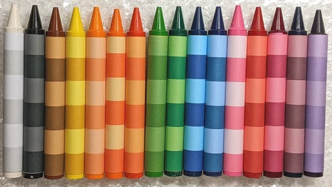 Steve striped COLORED Jumbo crayons collection (16) Cover