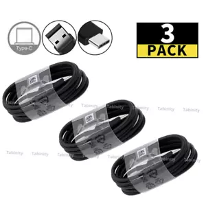 3 Pack USB-C Type C Cable Fast Charger Cord 4ft For Samsung Galaxy S8 9 10 20 21 - Picture 1 of 10