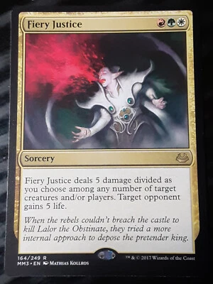 Fiery Justice x1 , Modern Masters 2017 , NM , MTG , FREE SHIPPING - Image 1 of 2