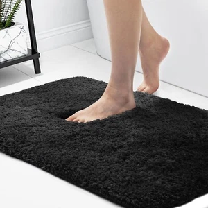 Deconovo Black Bathroom Rugs, Super Absorbent & Thick Plush Halloween Door Mat - Picture 1 of 8