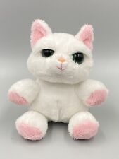 6” White Kitty Cat Plush Bug Eyed Stuffed Animal Unipak Design