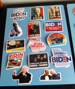 LOT OF 50 POLITICAL STICKERS-2020-VOTE-JOE BIDEN+KAMALA HARRIS+BARACK OBAMA - Picture 1 of 4
