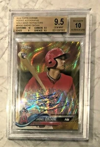 Shohei Ohtani 2018 Topps Chrome Gold Wave Refractor Rookie Auto /50 BGS 9.5 10