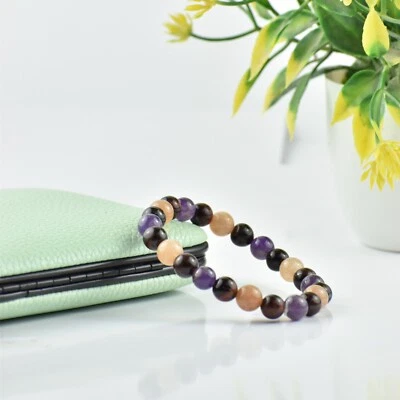 Pulseras de pérdida de peso para bienestar y apoyo 8MM unisex adultos regalo para ella Foto 1 de 4