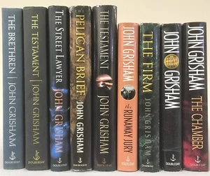 John Grisham 9 HC Book Lot The Firm, Pelican Brief, The Chamber, Run Away Jury+ - Picture 1 of 7