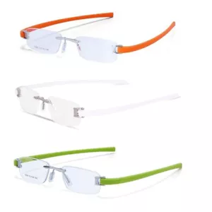 RSINC Combo Rimless Frame Eyeglasses for Silver Orange,Silver Green & White Tag - Picture 1 of 11