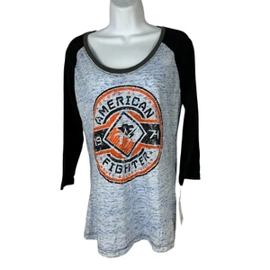 American Fighter Bronx Womens Long Sleeve Graphic Tee Size Large - Picture 1 of 7