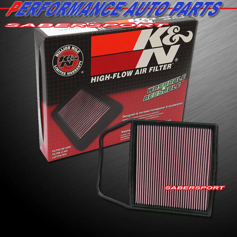 Filtro de entrada de ar K&N 33-2367 alto fluxo para 2006-2009 BMW 335i e mais  - Imagem 1 de 1