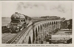 THE FLYING SCOTSMAN, BERWICK UPON TWEED, NORTHUMBERLAND - Postal de ferrocarril - Imagen 1 de 2