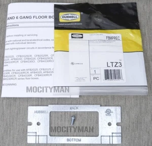 Hubbell FBMPREC Montageplatte für den Einsatz in Bodeneinbaubox Hergestellt in den USA - Bild 1 von 5