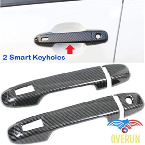 Fits 2017&Up Toyota C-HR Carbon Fiber Paint Side Door Handle Cover 2 Smart keys - Picture 1 of 3