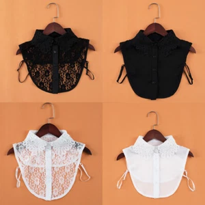 Lace False Collar Fake Half Shirt Sweet Detachable Collar Bib Blouse Ladies - Picture 1 of 9