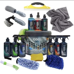 Autoreinigungsset Autowaschset Eimer Felgen Reifen Bürste Duft Mikrofaser 19tlg - Bild 1 von 8