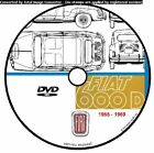 FIAT 600 D 600D 1955 1969 MANUALE OFFICINA WORKSHOP MANUAL SERVICE CD DVD