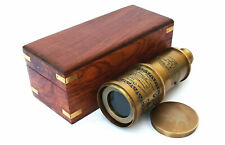 20 Inch Telescope with wooden box spyglass antique brass vintage Victorian