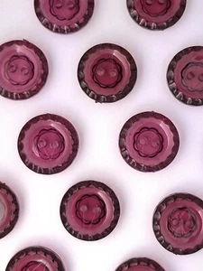 TALLA 24L - 5/8", BOTÓN DE CRISTAL, VINO, 1 DOCENA, ACABADO BRILLANTE, ENVÍO GRATUITO EE. UU. - Imagen 1 de 1