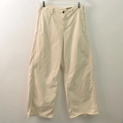 Rag & Bone Pants Womens 10 Wide Leg 31.5" Inseam Ivory High Rise - Image 1 of 4