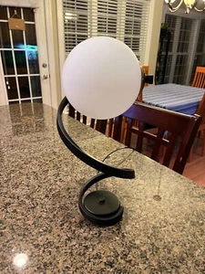 Table Lamp - Modern Minimalist Sphere Iron - 10" tall - Unique Unusual Piece - Picture 1 of 9