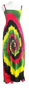 TIE-DYE LONG DRESS REGGAE WEAR - Picture 1 of 1