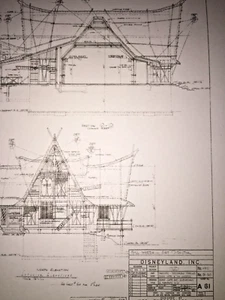 Disneyland Tiki Room Blueprints - Foto 1 di 1