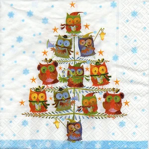 4 servilletas con motivos servilletas servilletas decoupage búho búhos (1014) - Imagen 1 de 1
