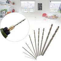 10Pcs HSS High Speed Steel Twist Drill Bit Set Fit For Rotary Tool Silver New