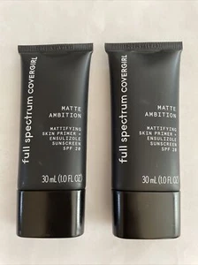 CoverGirl Full Spectrum Mattifying Skin Primer + Sunscreen SPF 20 Lot of 2 New - Picture 1 of 2