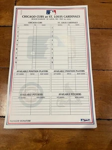 5/19/2009 UNUSED CHICAGO CUBS V ST. LOUIS CARDINALS LINEUP LINE UP CARD RARE - Picture 1 of 1